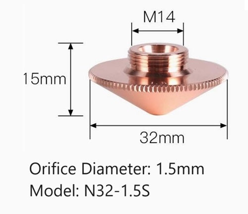 32mm Laser Nozzle Single Layer  Pack of 10