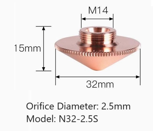 32mm Laser Nozzle Single Layer  Pack of 10