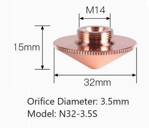 32mm Laser Nozzle Single Layer  Pack of 10